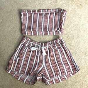 Roxy pink and orange two piece set